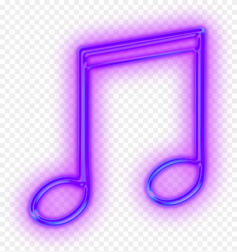 Neon Glow Music Note Glow, Light, Purple, Text, Symbol Free Png