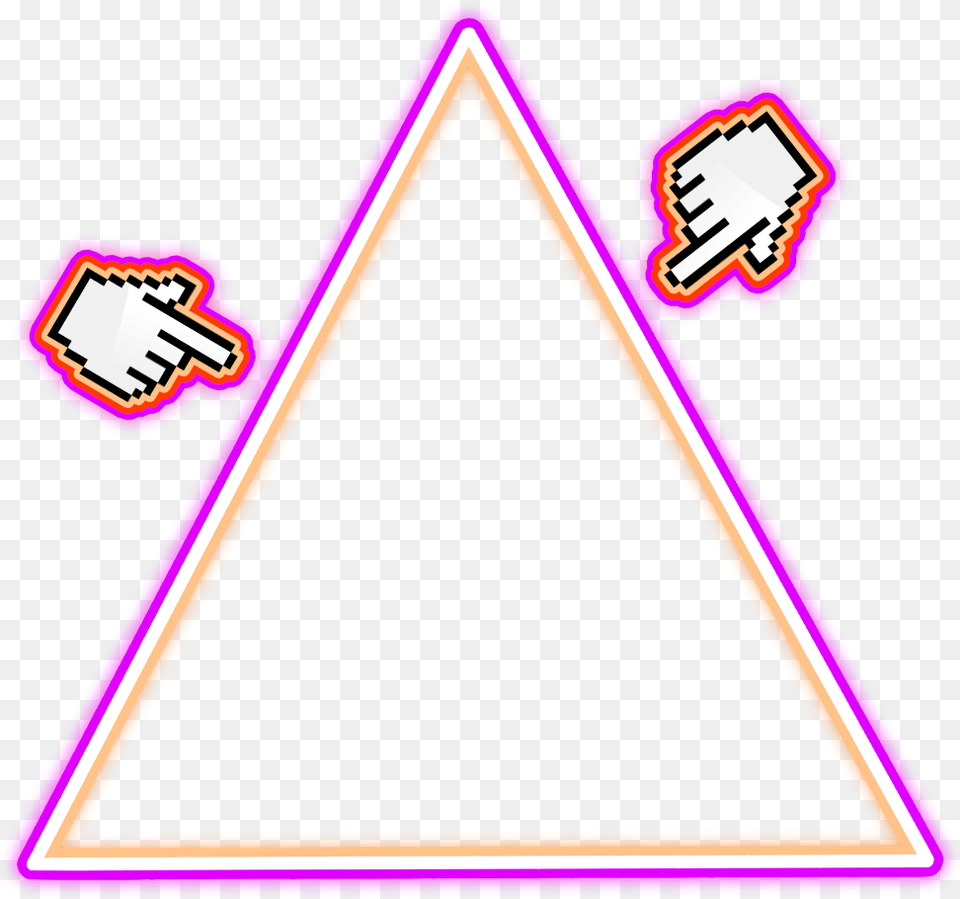 Neon Glow Triangle Purple Freetoedit Geometric Triangle Free Png Download