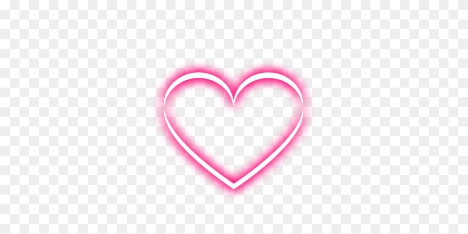 Neon Glowing Heart Editing Heart Free Transparent Png