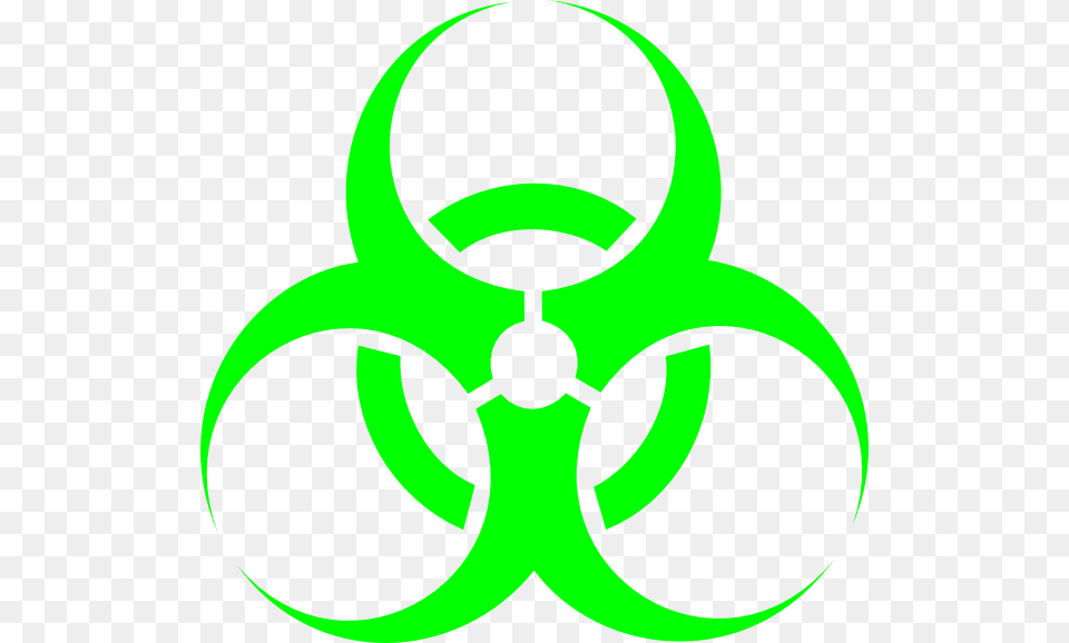Neon Green Svg Clip Arts Biohazard Symbol, Recycling Symbol Free Transparent Png