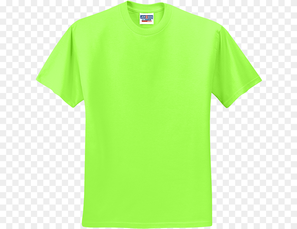 Neon Green Tshirt Download Jerzees Neon Green Shirt, Clothing, T-shirt Png