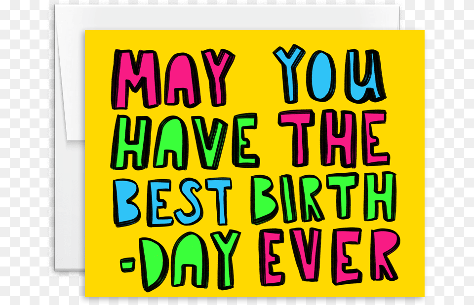 Neon Happy Birthday Greeting Card Colorfulness, Text Png Image