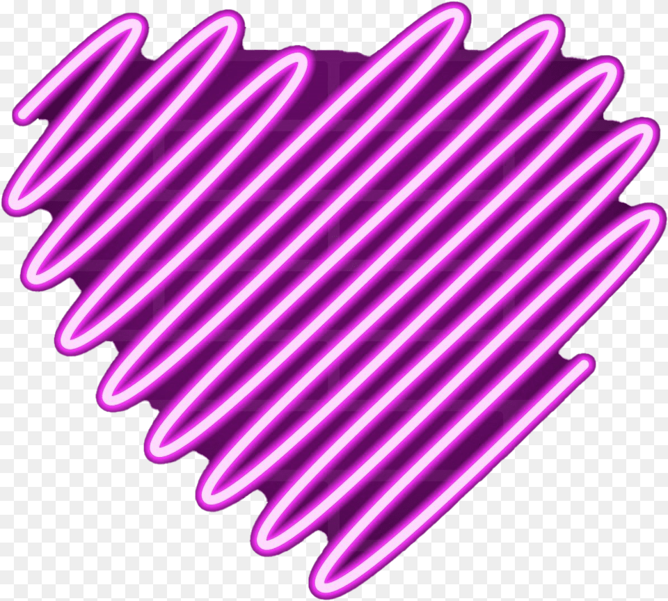 Neon Heart Background Illustration, Light, Purple, Cutlery, Fork Free Transparent Png