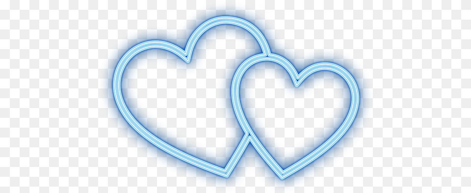 Neon Heart Hearts Blue Love Sticker Blue Neon Heart, Light, Disk Free Transparent Png