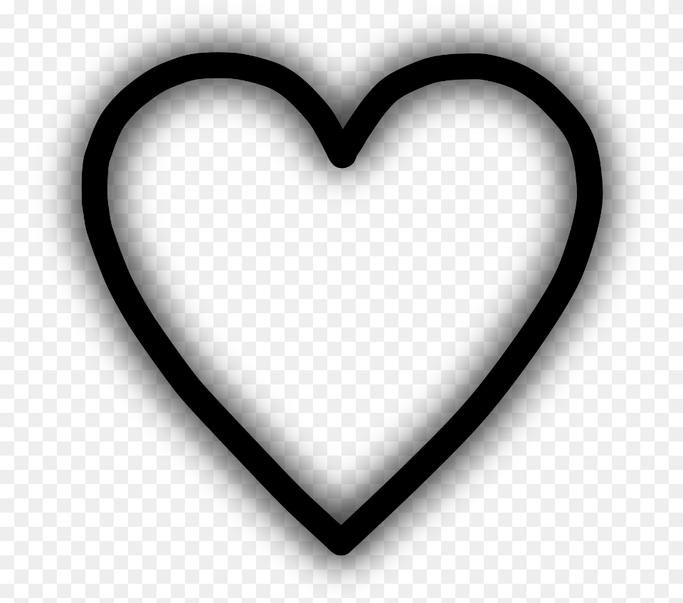 Neon Heart Love Freetoedit Black Mimi White Neon Heart, Gray Free Transparent Png