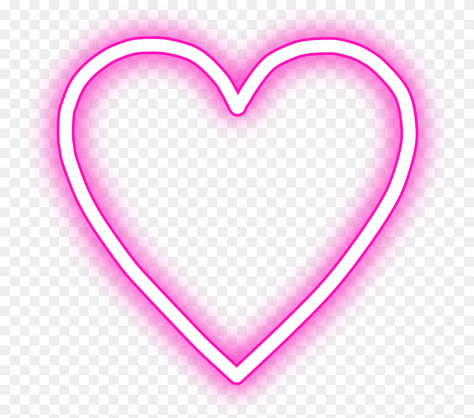 Neon Heart Love Freetoedit Pink Mimi Heart, Light, Purple Png Image