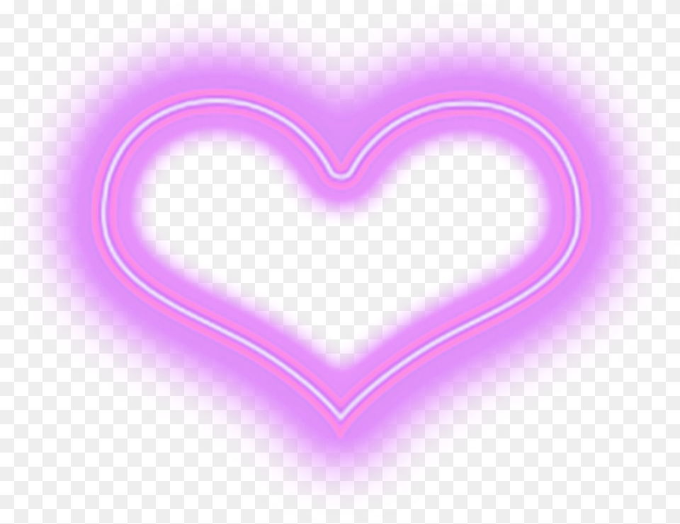 Neon Heart Neonheart Love Freetoedit Heart, Purple, Home Decor, Light, Plate Free Png