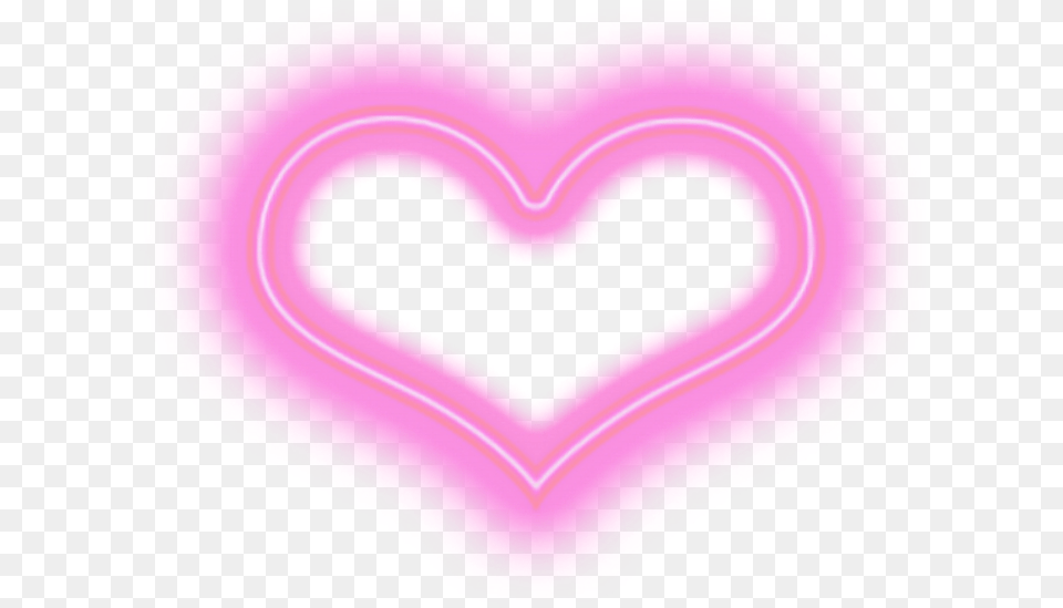 Neon Heart Pink Aesthetic Kawaii Hearts Heart, Purple, Home Decor, Plate Free Transparent Png
