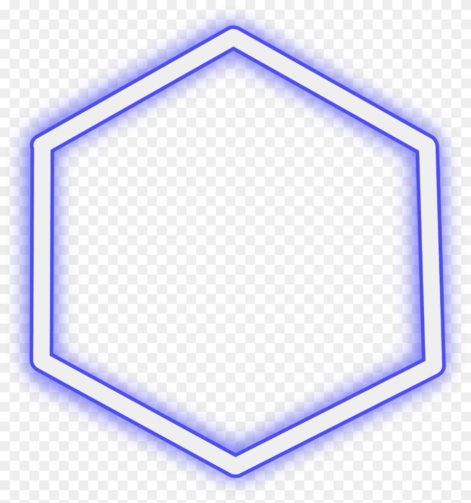 Neon Hexagon Blue Roundfreetoedit Circle Geometric Octagram, Blackboard, Light Png Image