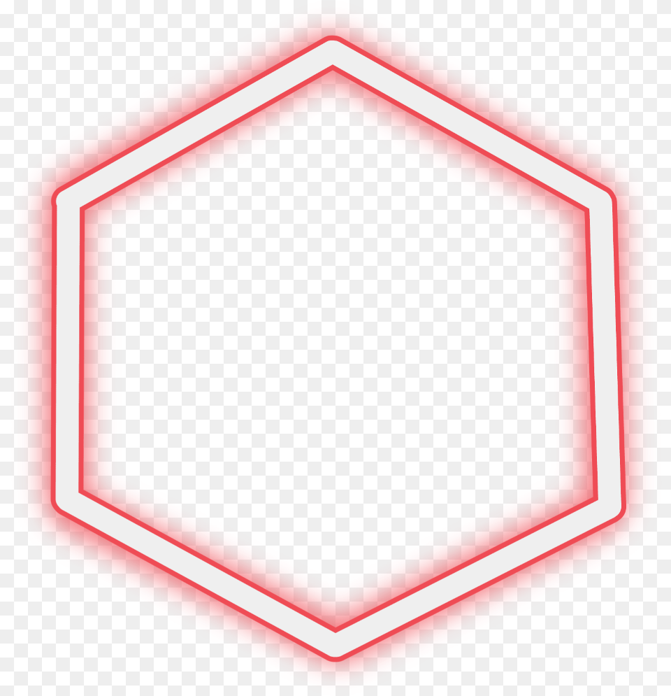 Neon Hexagon Red Roundfreetoedit Circle Geometric Heart, Sign, Symbol, Road Sign Png