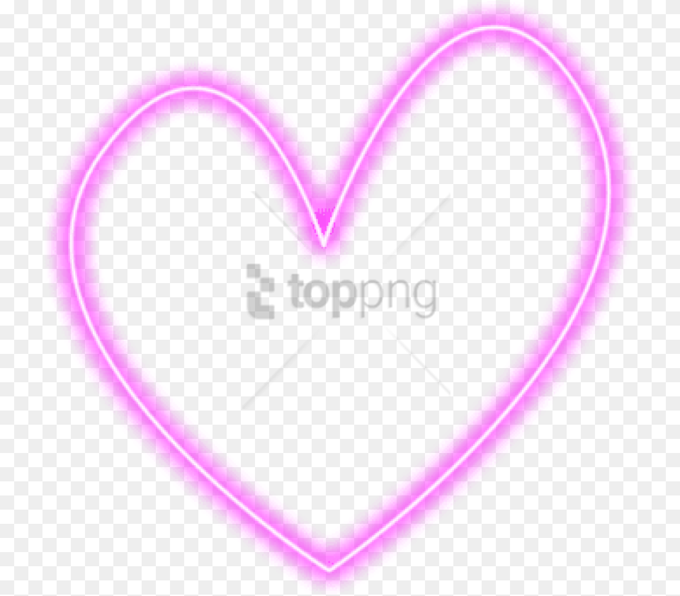 Neon Image With Transparent Background Transparent Neon Heart, Light, Purple Free Png Download