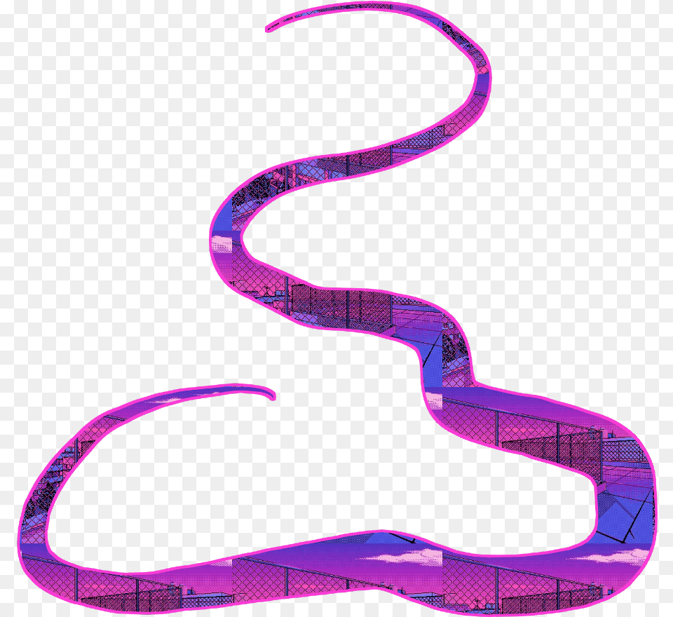 Neon Kpop Linelines Purple Freetoedit Spiral Snake, Animal, Reptile Png Image