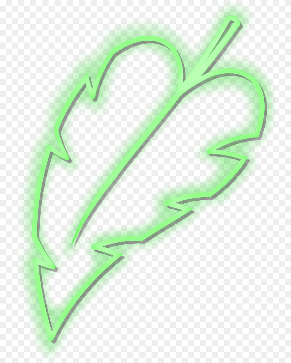Neon Leaf Green Tropical Madewithpicsartdrawingtools Neon Tropical Leaves, Light, Food, Ketchup Png