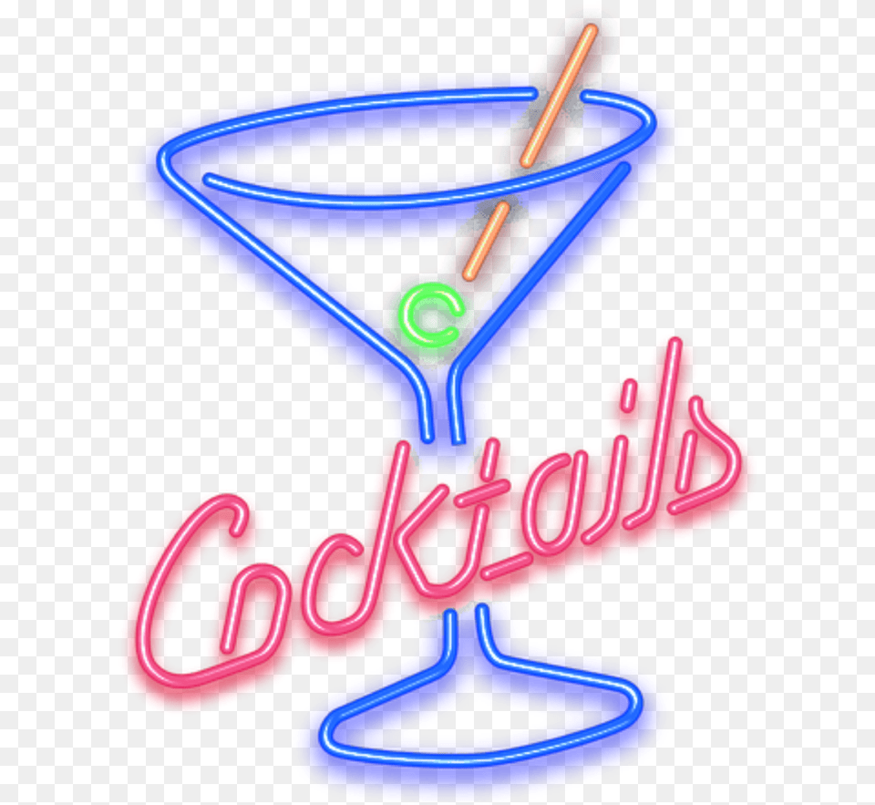 Neon Letters Neon Star Neon Cocktail Glass, Light Free Png Download