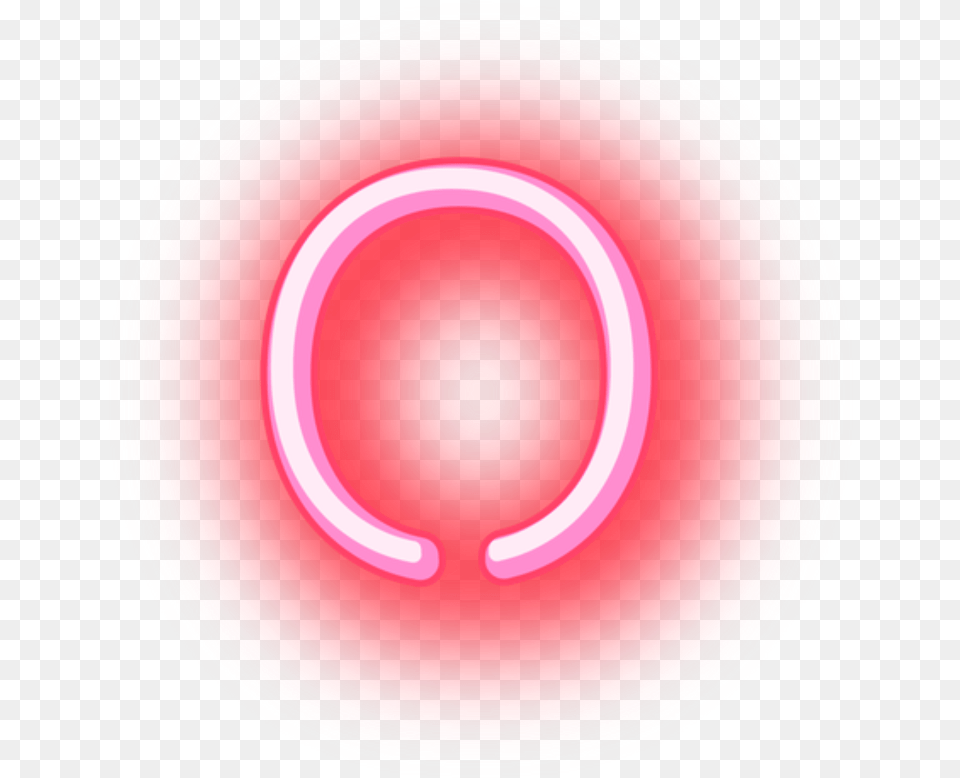 Neon Letters Transparent Clipart Circle, Light, Plate Free Png Download