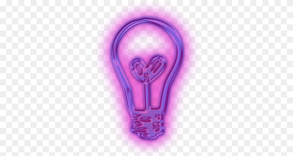 Neon Light Bulb, Lightbulb Free Transparent Png