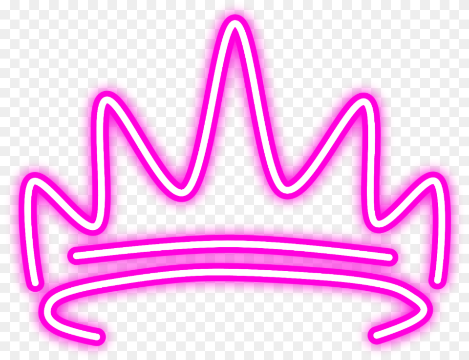 Neon Light Crown Transparent Neon Crown, Person Free Png Download