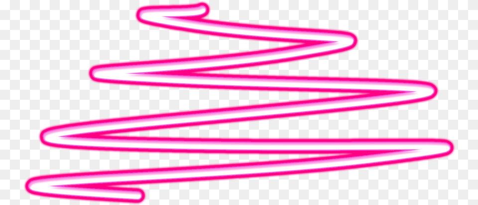Neon Light Neon Pink Squiggly Line, Spiral, Coil, Blade, Dagger Free Transparent Png