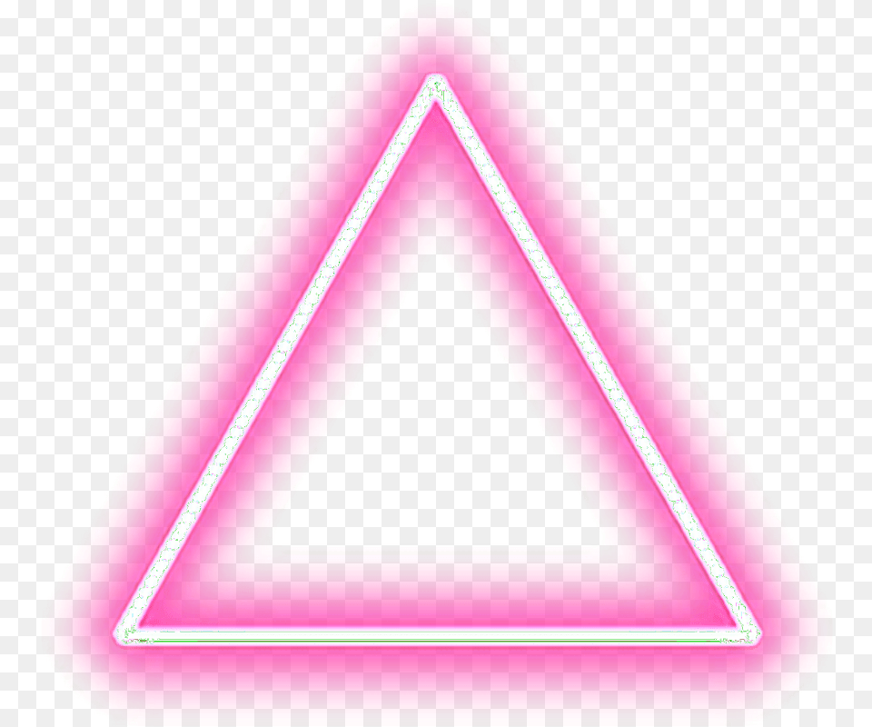 Neon Light Picsart, Triangle, Symbol Free Png