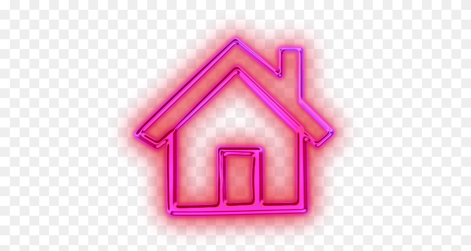 Neon Light Pink House Freetoedit, Mailbox Free Transparent Png