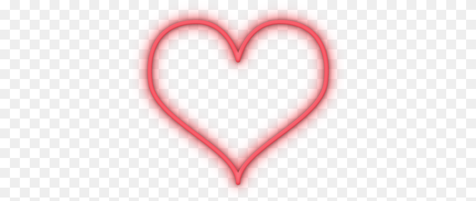 Neon Light Red Love Heart Heart Png