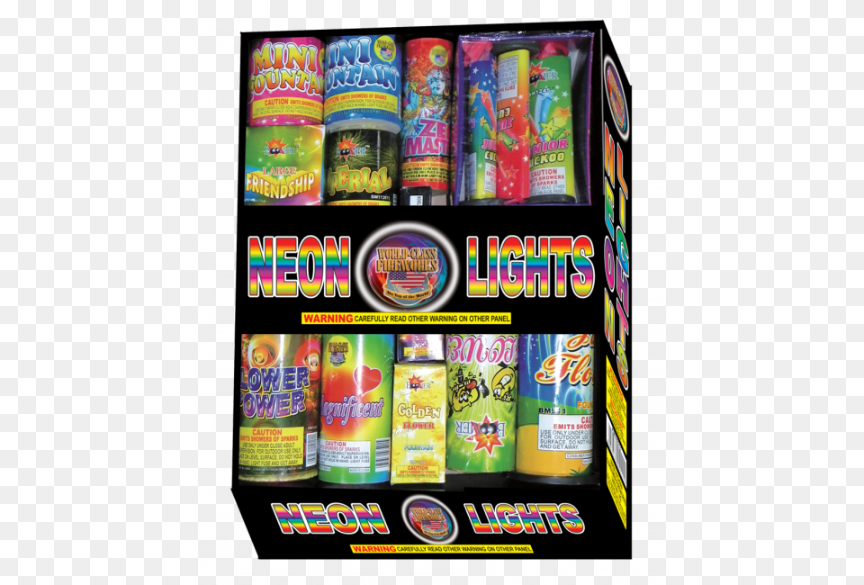 Neon Lights Fireworks, Can, Tin, Food, Sweets Free Transparent Png