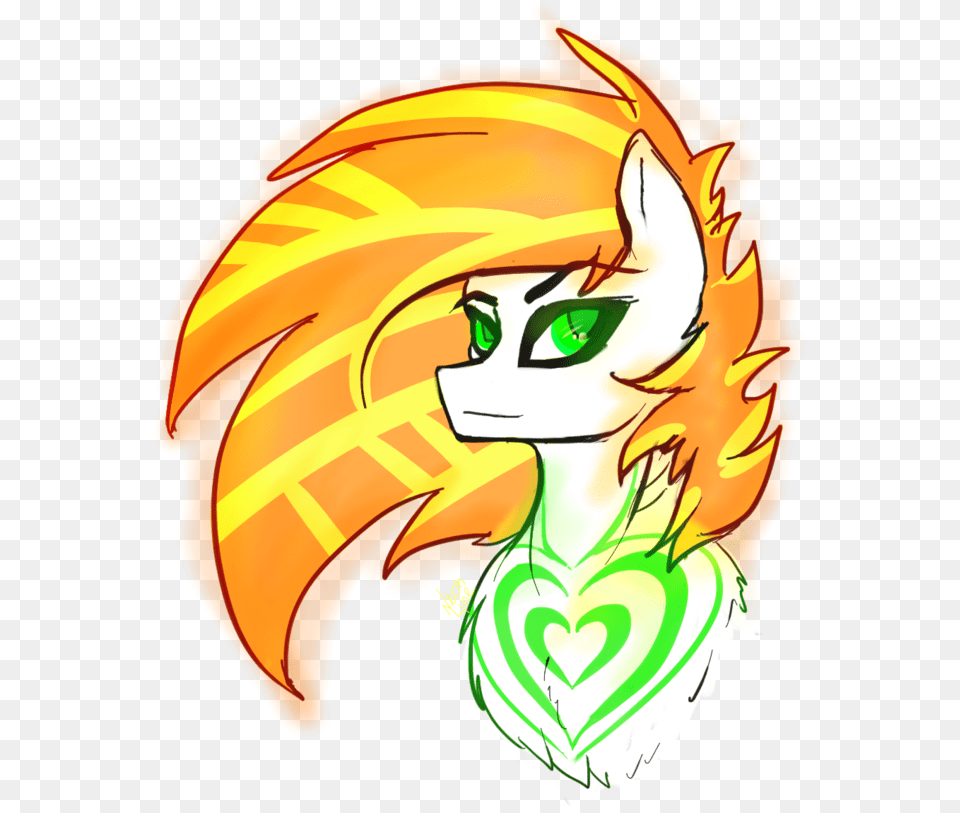 Neon Line Bust Female Green Eyes Mare Multicolored Cartoon, Baby, Person, Dragon, Face Free Transparent Png