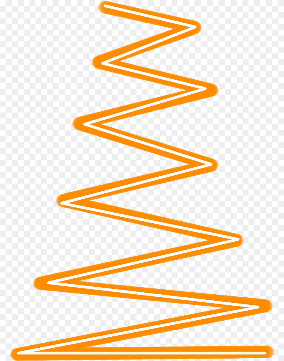 Neon Linelines Freetoedit Spiral Orange Geometric Neon Orange Line Coil, Light Free Transparent Png
