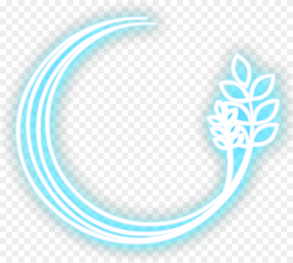 Neon Lines Circle Flower Sticker By Light Free Transparent Png
