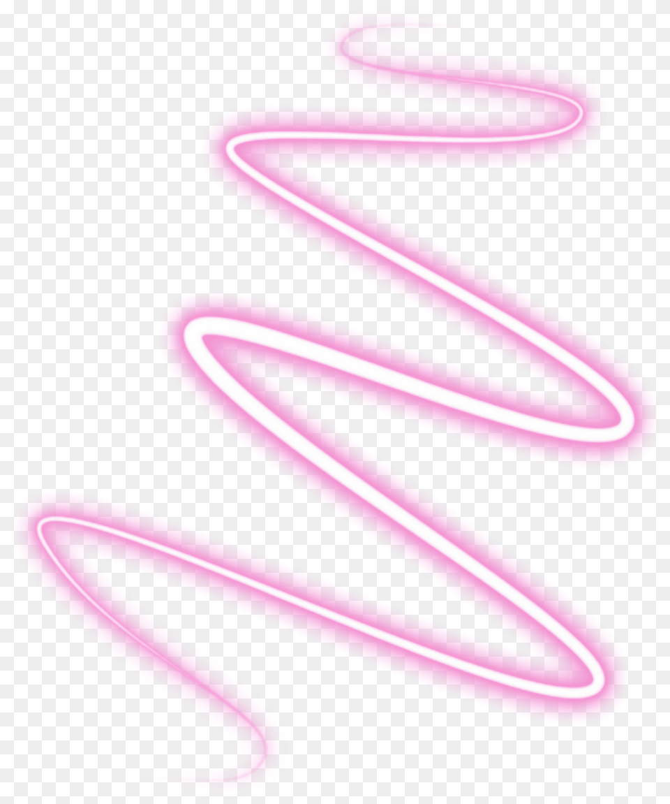 Neon Linespiral Lines Spirals Pink Freetoedit Neon, Spiral, Light, Coil, Purple Free Png Download
