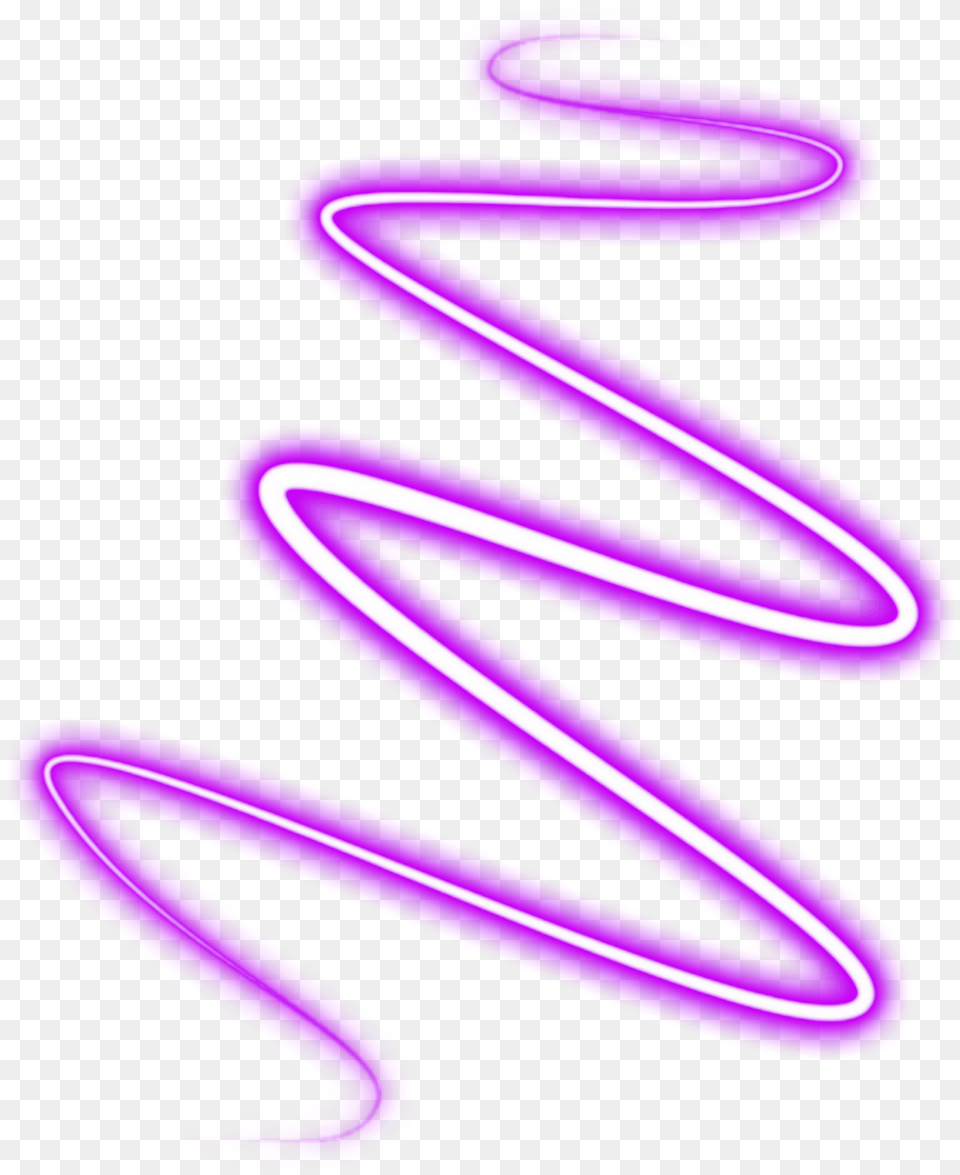 Neon Linespiral Lines Spirals Purple Freetoedit Pink Neon Line, Light Free Png Download