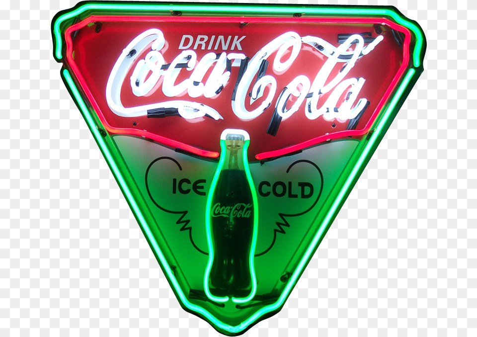 Neon Logo Coca Cola Clipart Freeuse Download Neon Coca Cola, Light, Beverage, Coke, Soda Free Png