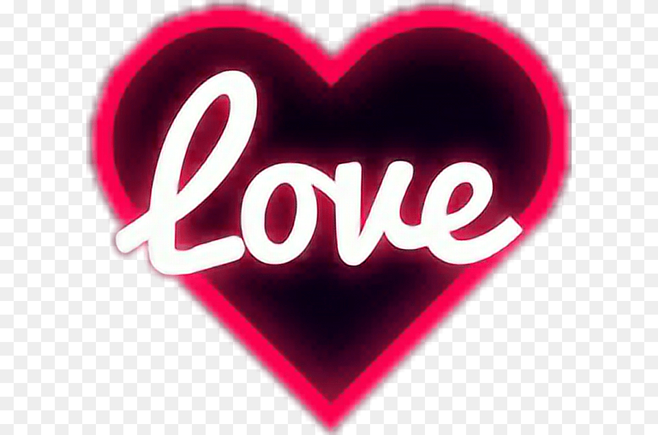 Neon Love Corazon Heart, Light Free Png