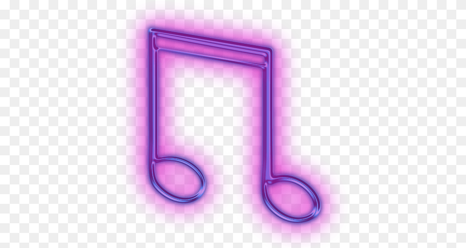 Neon Music Note Image Neon Music Note, Light, Purple, Text, Symbol Free Transparent Png