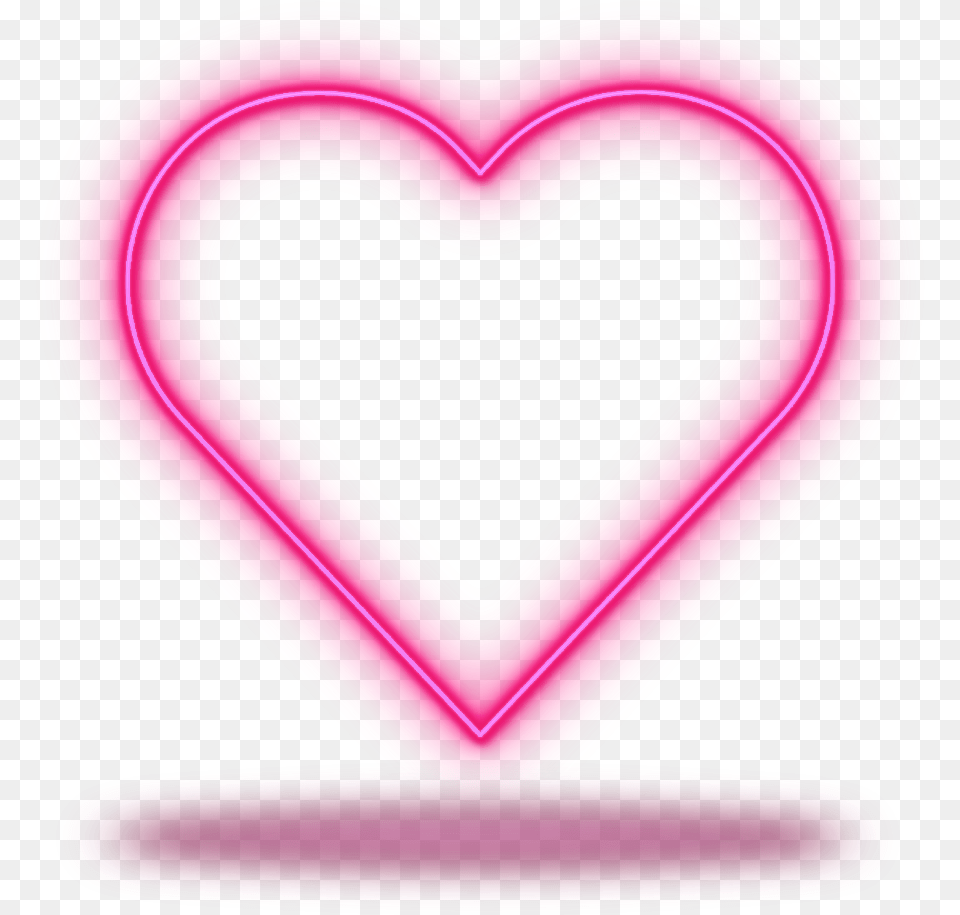 Neon Neon Heart Love Valentinesday Frame, Light, Plate Png