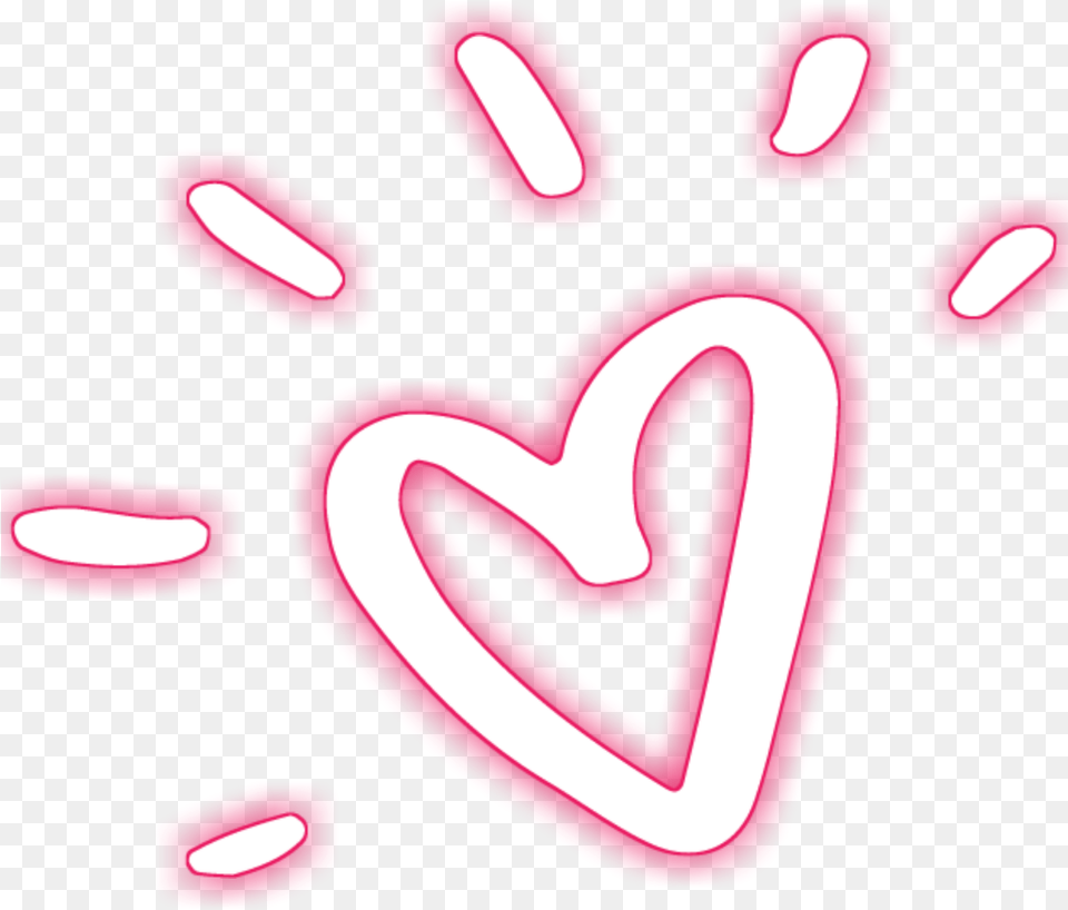 Neon Neonedit Neonred Hearts Heart Neonhearts Heart, Light, Dynamite, Weapon Free Png Download