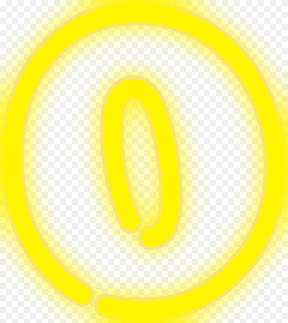 Neon Number 0 Clipart Png
