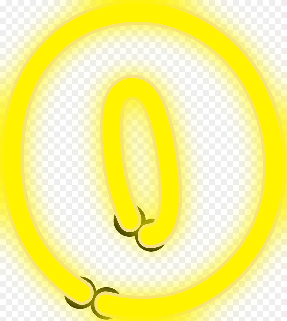 Neon Number 0 Clipart, Banana, Food, Fruit, Plant Free Transparent Png