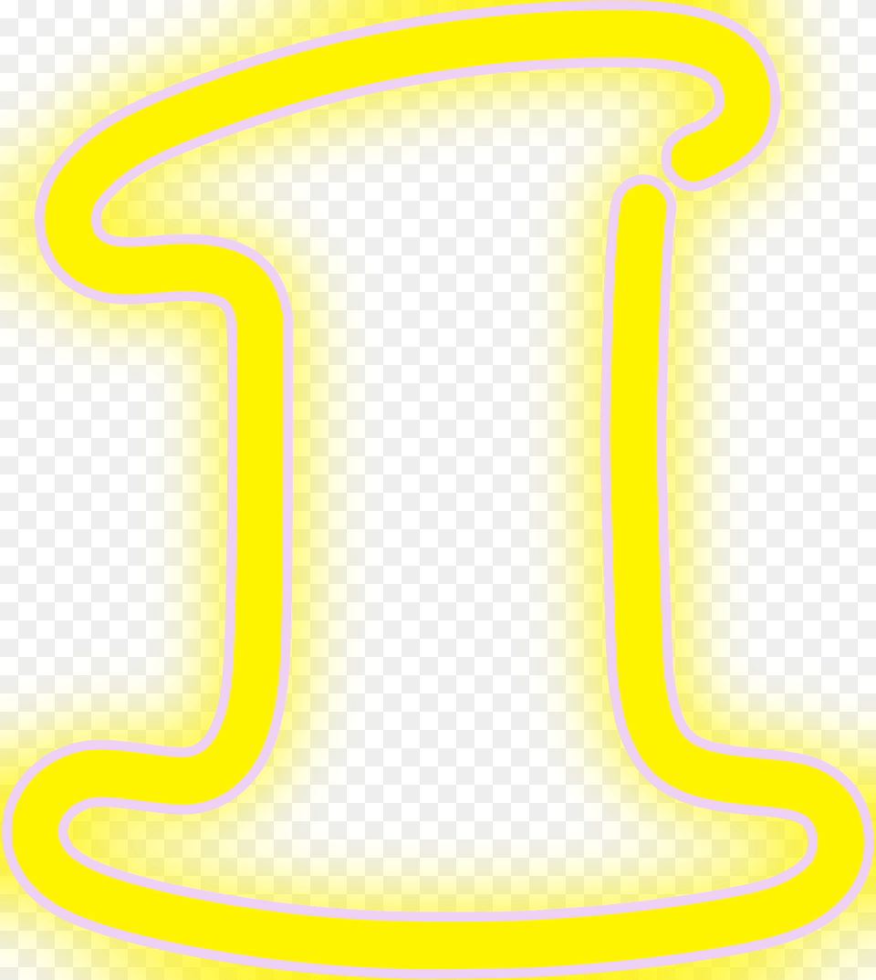 Neon Number 1 Clipart, Symbol, Text, Light Png Image