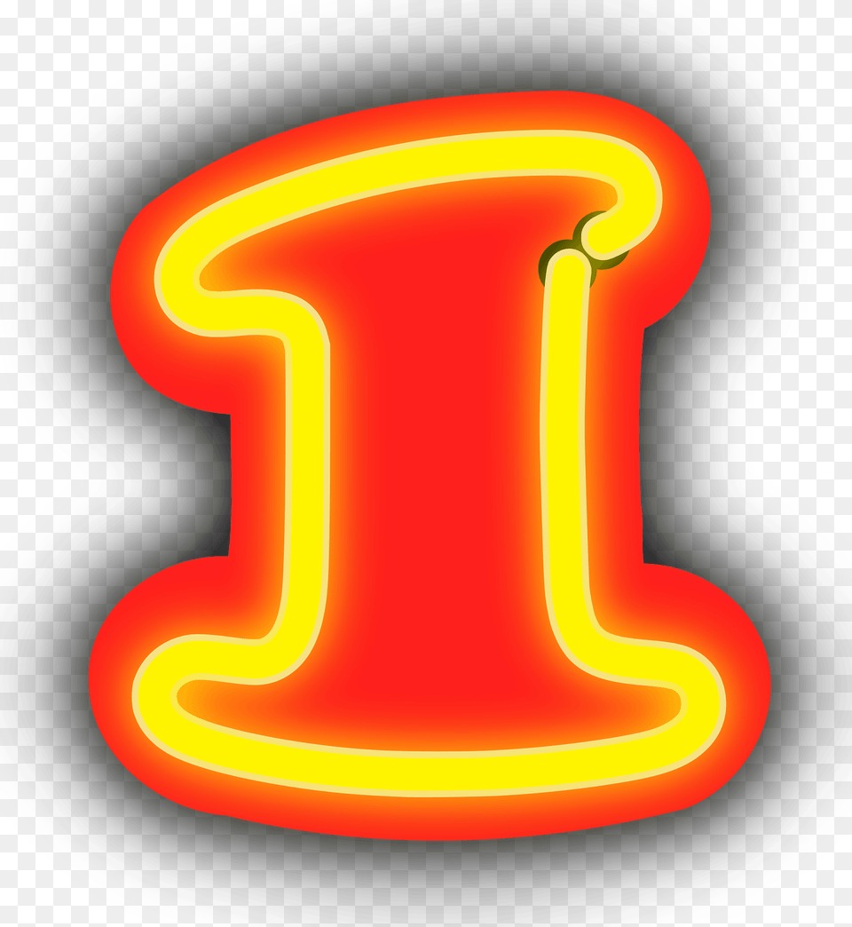 Neon Number 1 Clipart, Light, Food, Ketchup, Text Free Transparent Png