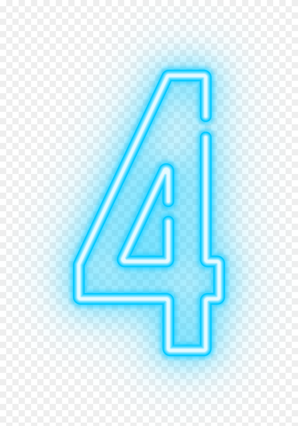 Neon Number 4, Text, Symbol, Face, Head Free Png Download