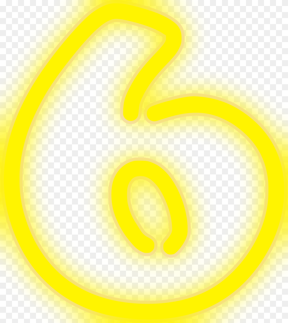 Neon Number 6 Clipart, Symbol, Text, Clothing, Hardhat Free Png