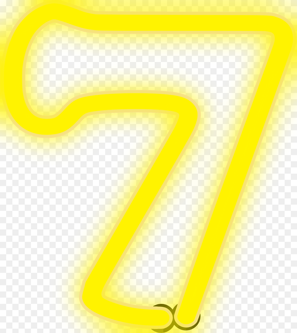 Neon Number 7 Clipart, Text, Symbol Free Transparent Png