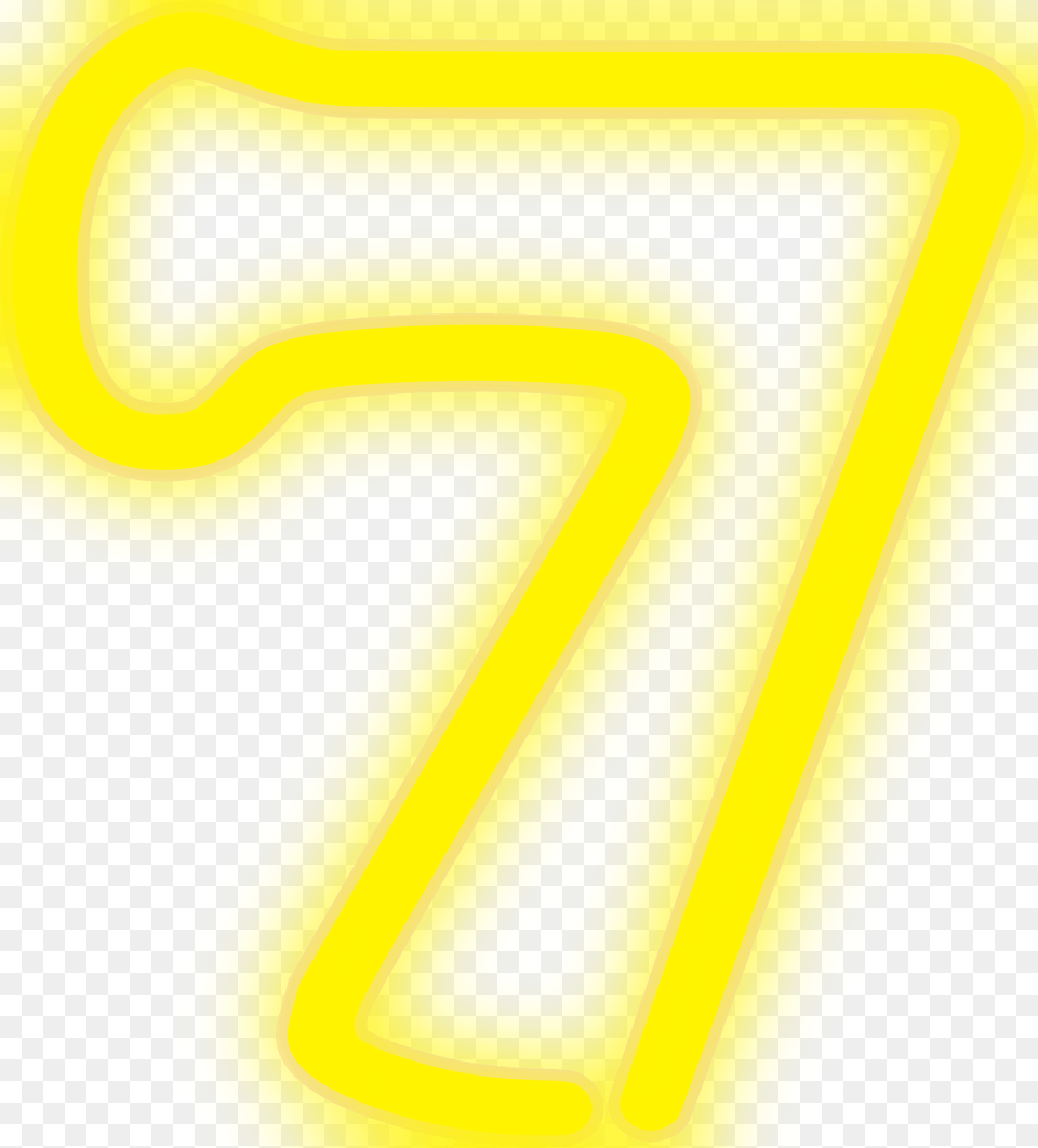 Neon Number 7 Clipart, Text, Symbol Free Transparent Png