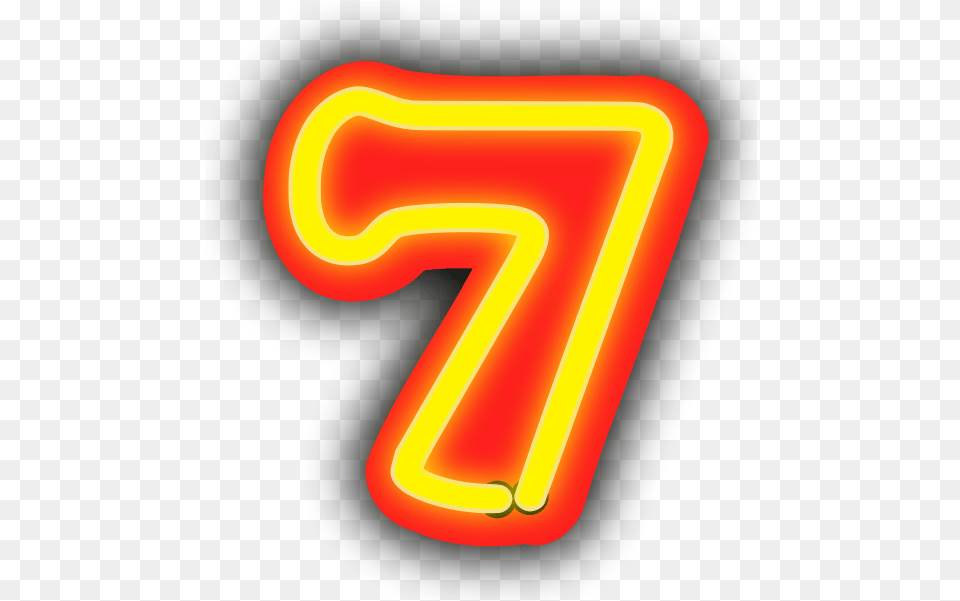 Neon Numerals 7 7 Clip Art, Light, Text, Symbol, Number Free Transparent Png