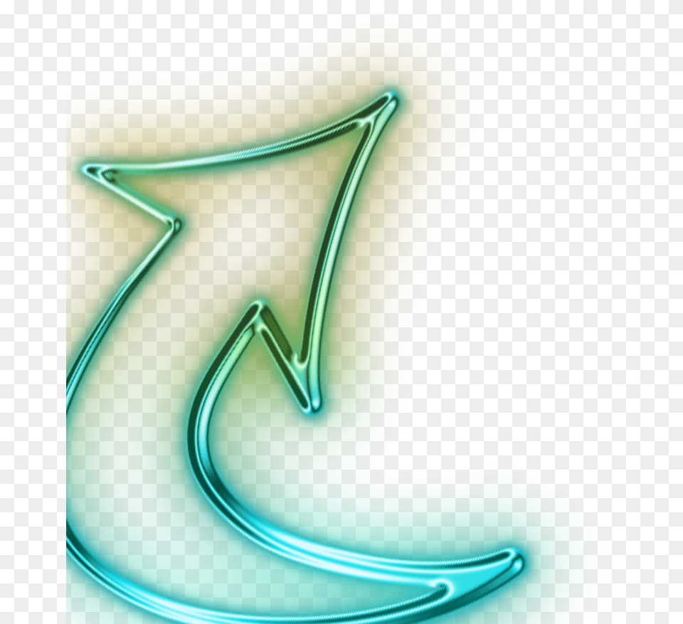 Neon Party Crew Curved Neon Arrow, Light Free Png