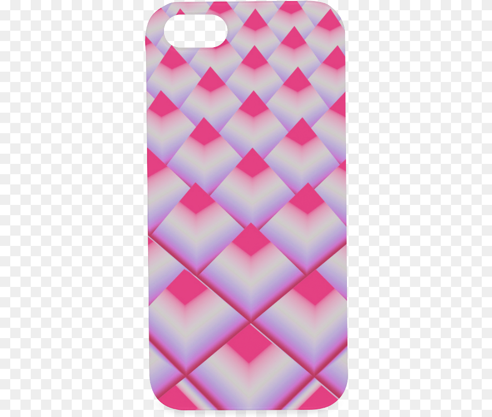 Neon Pink 3d Geometric Pyramids Hard Case For Iphone Mobile Phone Case, Disk, Bag Png