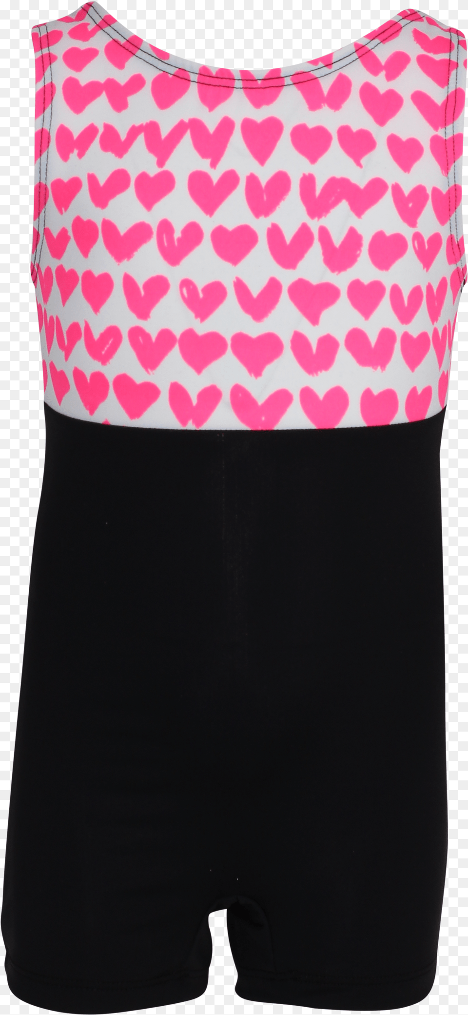 Neon Pink Hearts Tank Unitard Trunks, Blouse, Clothing Free Transparent Png