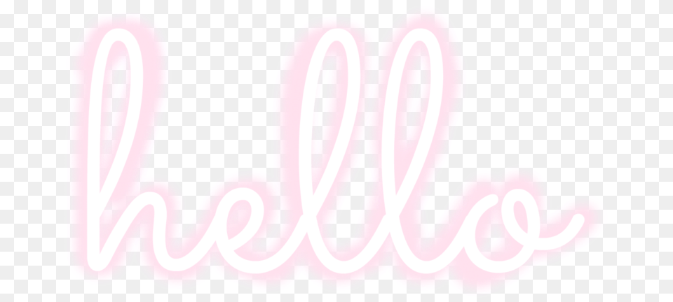 Neon Pink Quothelloquot Graphic Calligraphy, Text Free Png