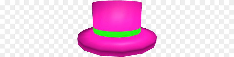 Neon Pink Top Hat Roblox Pink Top Hat Roblox, Purple, Clothing, Lighting Free Png Download